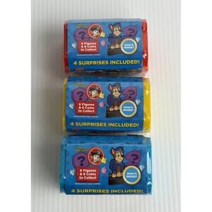 Paw Patrol Mystery Treasure Chest Candy Jewels Lot of 3 Red Blue & Yellow Sealed